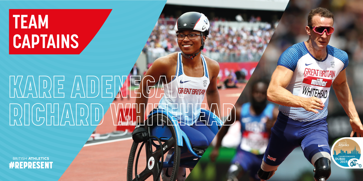 ADENEGAN AND WHITEHEAD CHOSEN AS TEAM CAPTAINS FOR WORLD PARA ATHLETICS CHAMPIONSHIPS